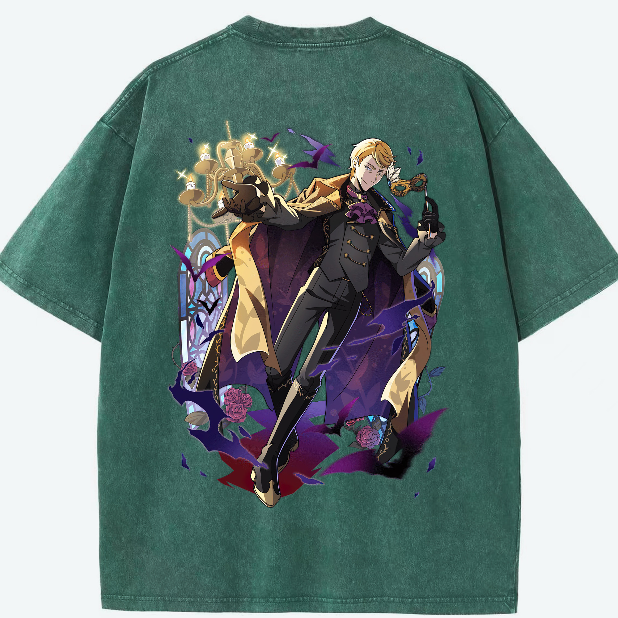 （画像用） 文豪ストレイドッグス Bungo Stray Dogs 綿100% ヴィンテージ風 半袖Tシャツ（背面プリント）